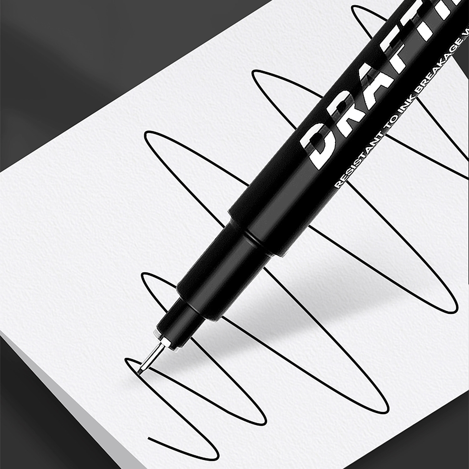 Rotuladores fineliner con puntas surtidas, 6 bolígrafos negros con micro delineador (0,2 mm-0,6 mm), bolígrafos de dibujo técnico, bolígrafos de ilustración