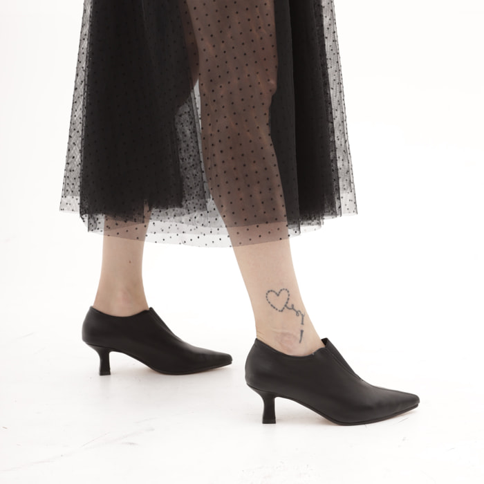 TRONCHETTO ELASTICO TACCO NERO