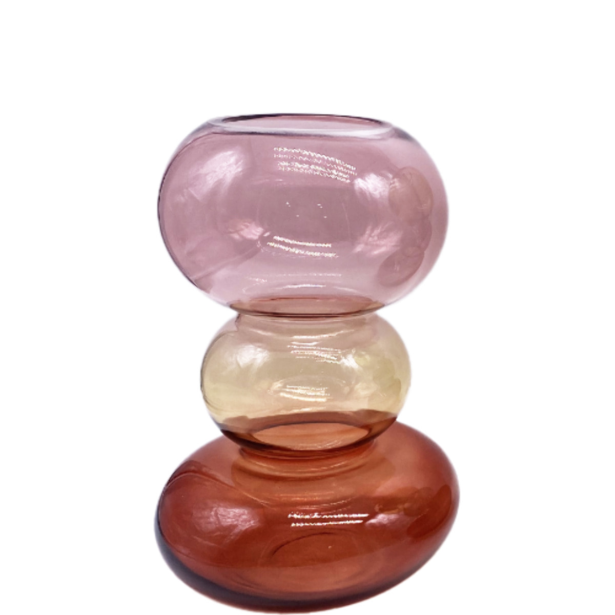 Vaso tondo Rainbow in vetro