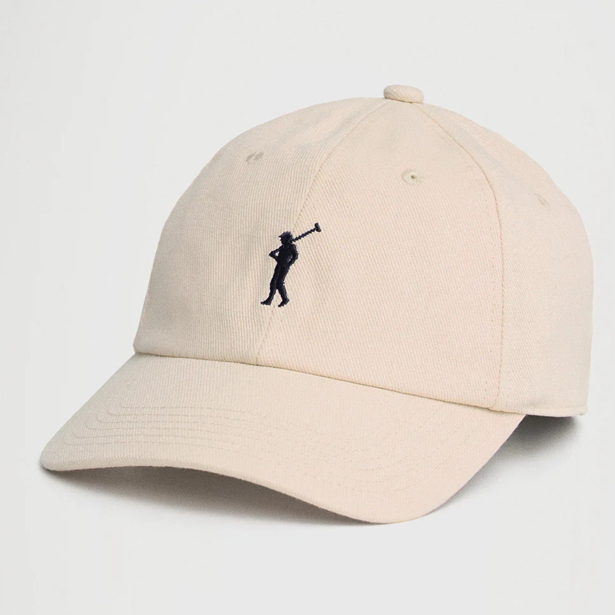 Gorra beige claro de seis paneles con logo Rigby Go