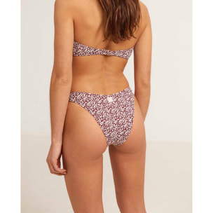 Braga de bikini en forma de V con estampado de flores