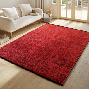 MIRA - Tapis de salon rouge au design abstrait