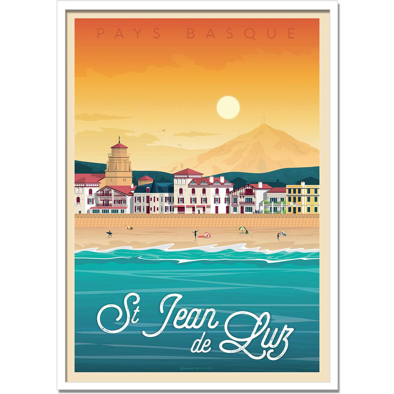 Affiche - Saint Jean de Luz - Olahoop Travel Posters