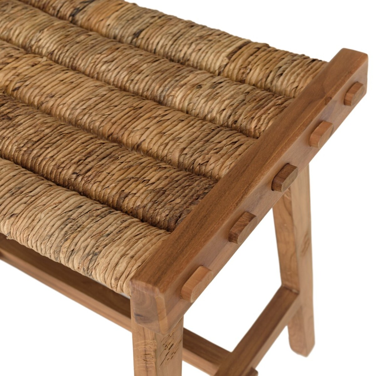 SIXTINE - Tabouret assise en tissage d'abaca naturel