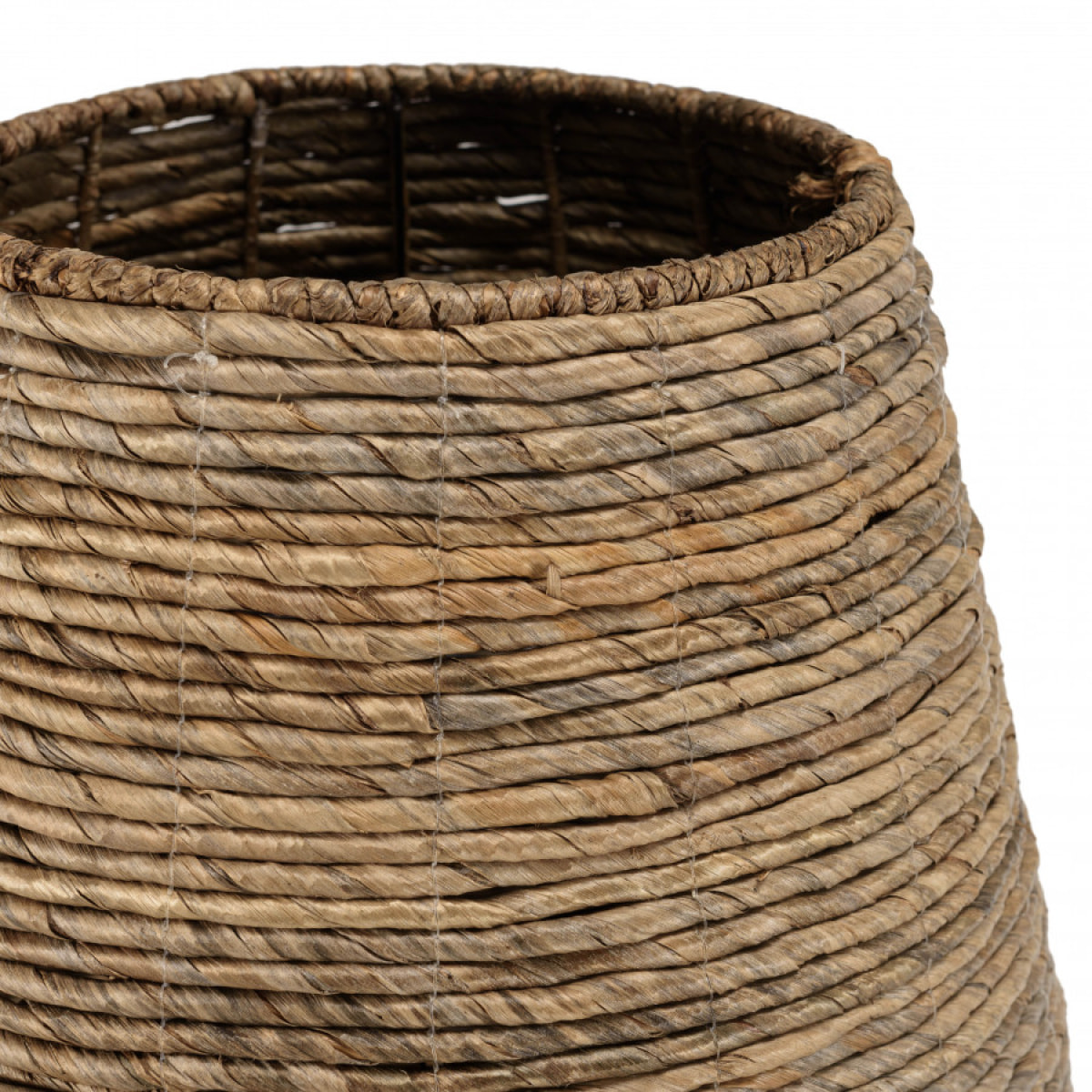 ALIDA - Cache pot modèle moyen en tissage d'abaca naturel