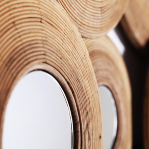 Espejo, de Bambú, en color Natural, de 91x9x69cm
