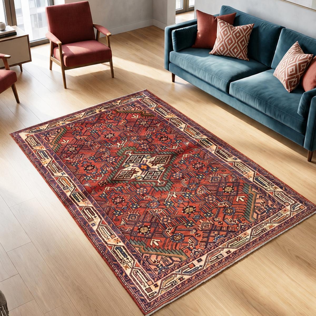 Tapis d'orient au motif oriental, noué à la main, FUZURIL