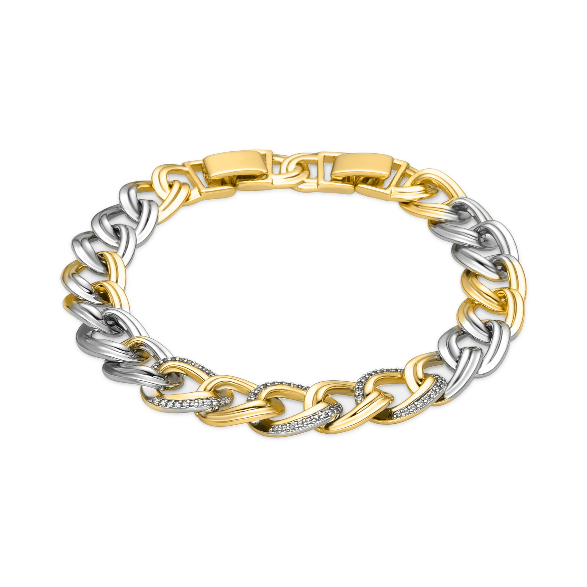 Pulsera con Circonita Brillante acabado oro 18k