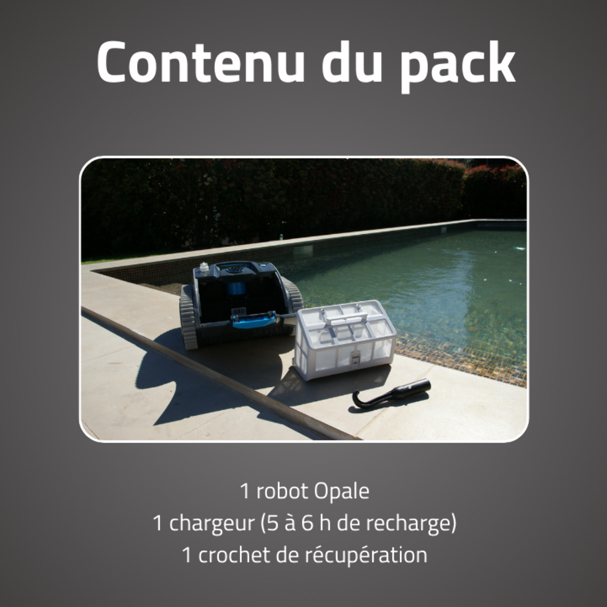 Bestway Robot piscine autonome Opale - nettoyage fond et parois - 5x9m max