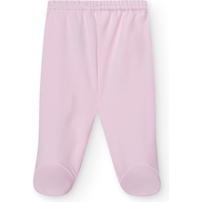 Polaina bebé algodón con pies invierno