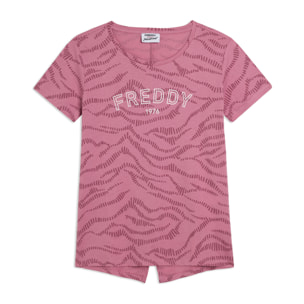 T-shirt Stampata con Logo FREDDY 1976