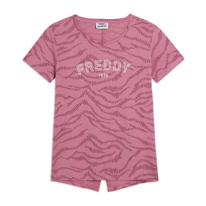 T-shirt Stampata con Logo FREDDY 1976