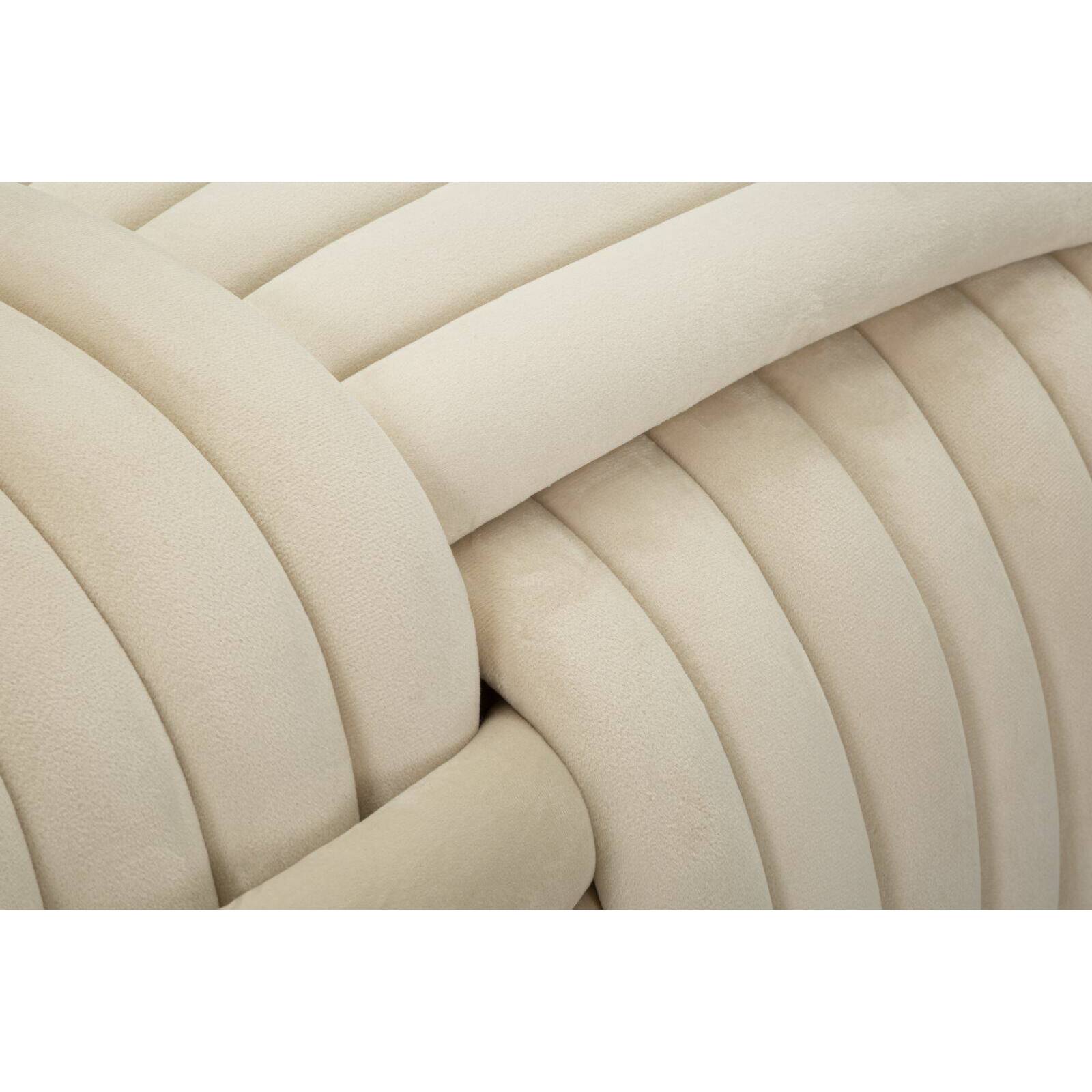 Panca Calcea, Panchina multiuso, Seduta per ospiti, Cassapanca multifunzione, 90x45 h45 cm, Crema
