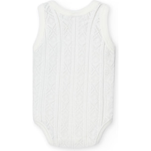 Body bebé tirantes finos perlé algodón
