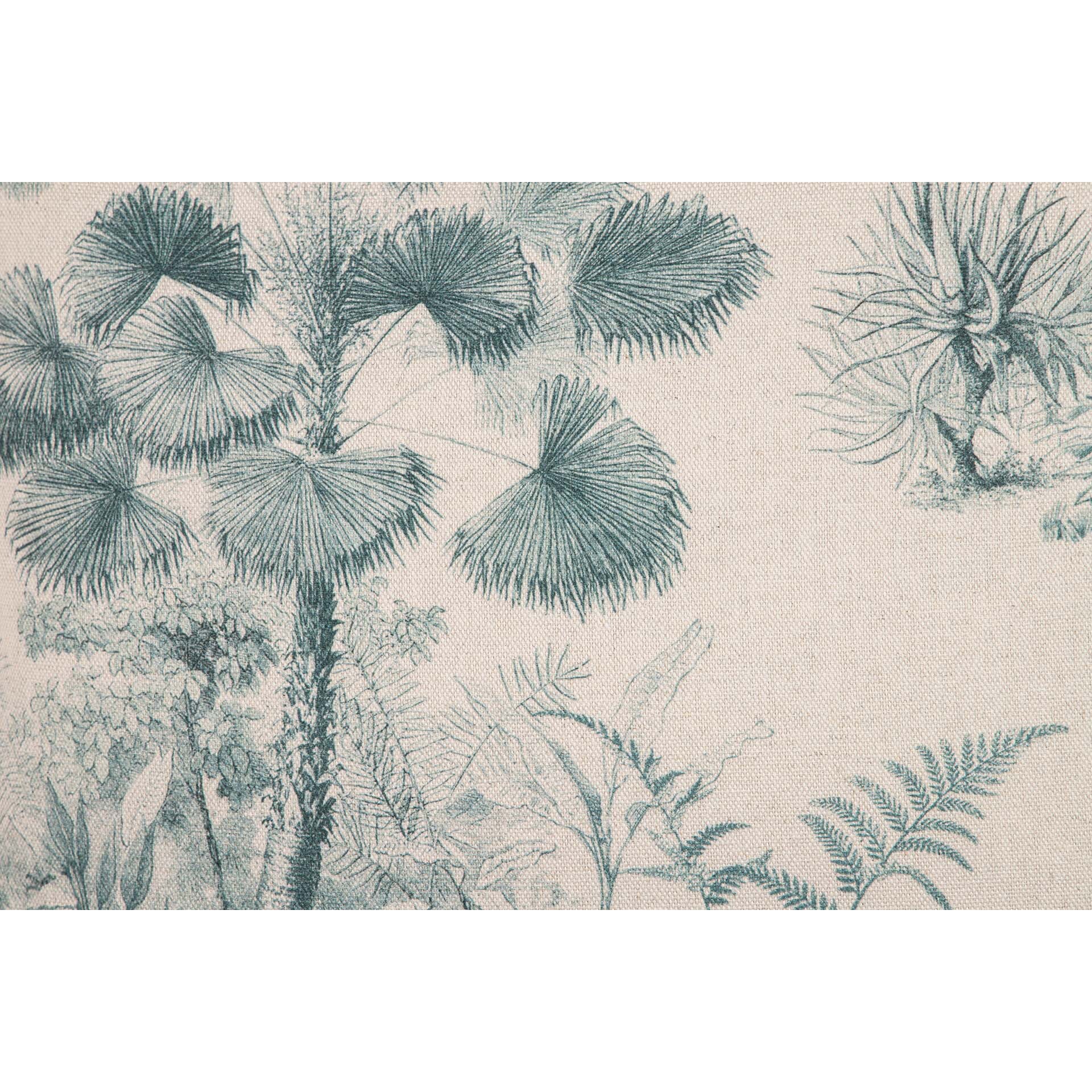 Cojin Lino Naturaleza Azul 45x13x45 Cm