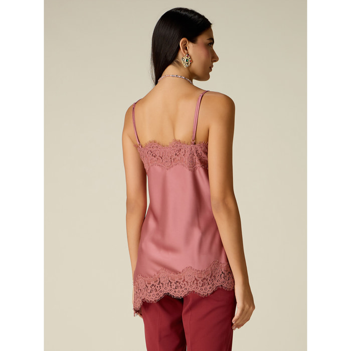 Oltre - Top lingerie asimmetrico - Rosa