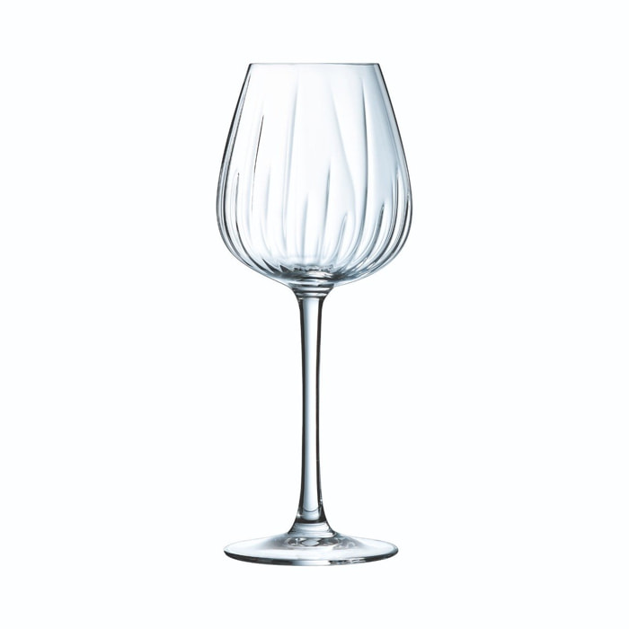 4 verres à pied 35 cl Swirly - Cristal d'Arques