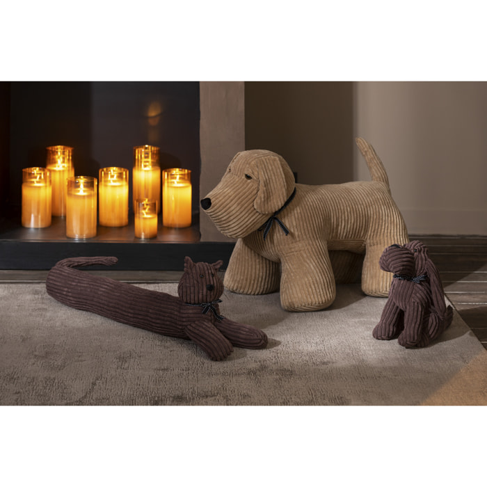 J-Line boudin De Porte Chien/Chat Ligne - textile - marron - 2 pcs
