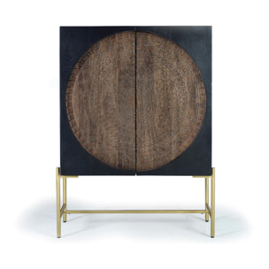 Alacena de Madera de Mango 100 Cm Estilo Rústico Étnico