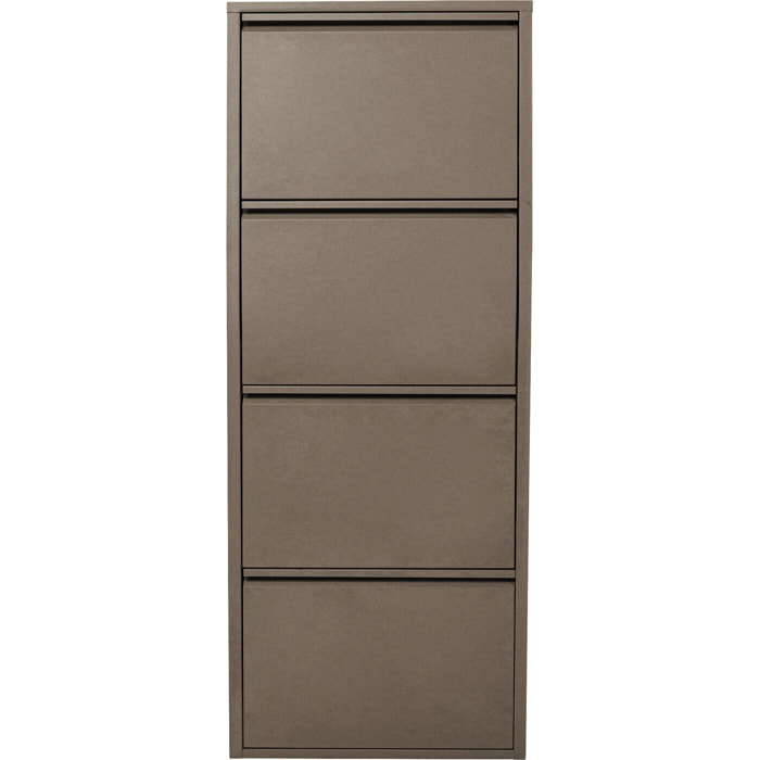 Casier à chaussures Caruso taupe 4 tiroirs Kare Design