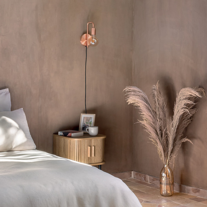 Applique murale "Keli" cuivre D12cm