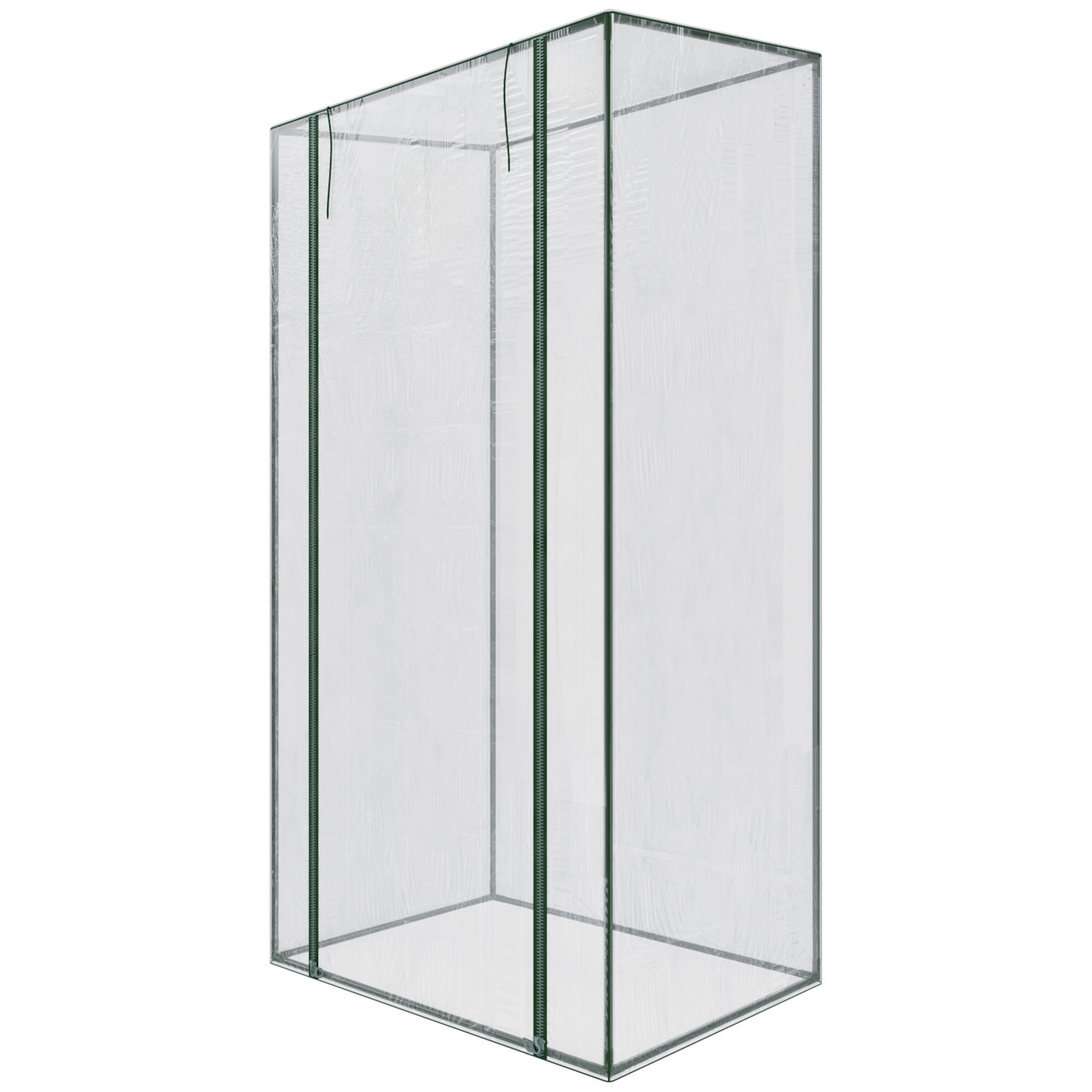 Serra Per Orto Giardino Terrazzo Balcone Senza Ripiani Struttura Metallo Verniciato Telo Trasparente PVC Con Porta Avvolgibile Apertura 95x70x190 Cm