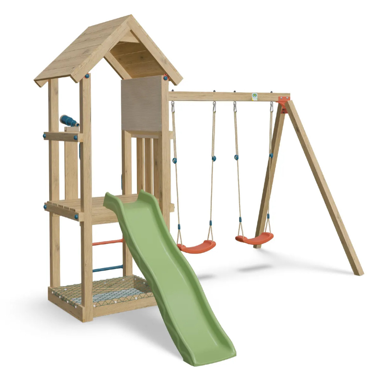 Aire de jeux bois 1,90 m EASY XPLORER 2 - 6 enfants