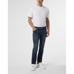 PHILIPP PLEIN Super Straight Cut Jeans Cocco Stars
