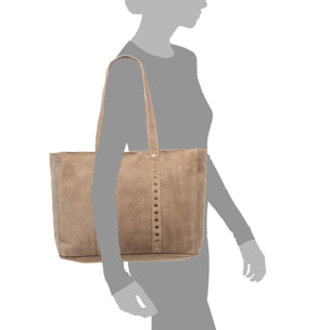 Alonte bolso de hombro mujer. Piel auténtica Gamuza.