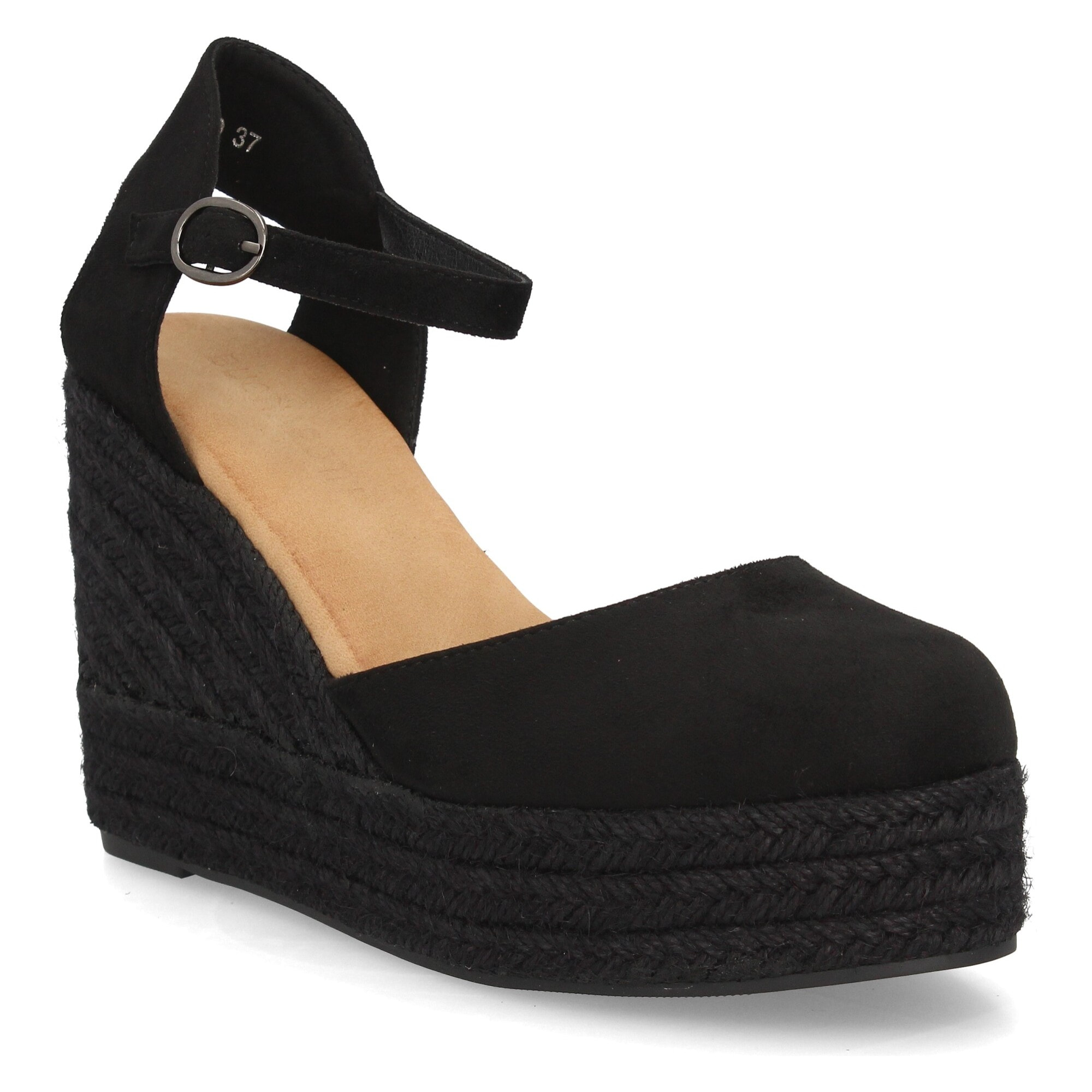 Alpargata cuña mujer talón cerrado y pulsera tobillo