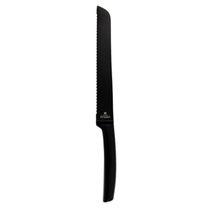 Couteau A Pain Acier Inoxydable Noir Lame 20cm