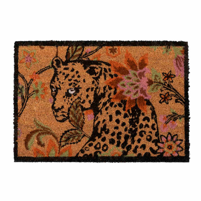 Felpudo Coco Antideslizante Leopardo 60x2x40 Cm