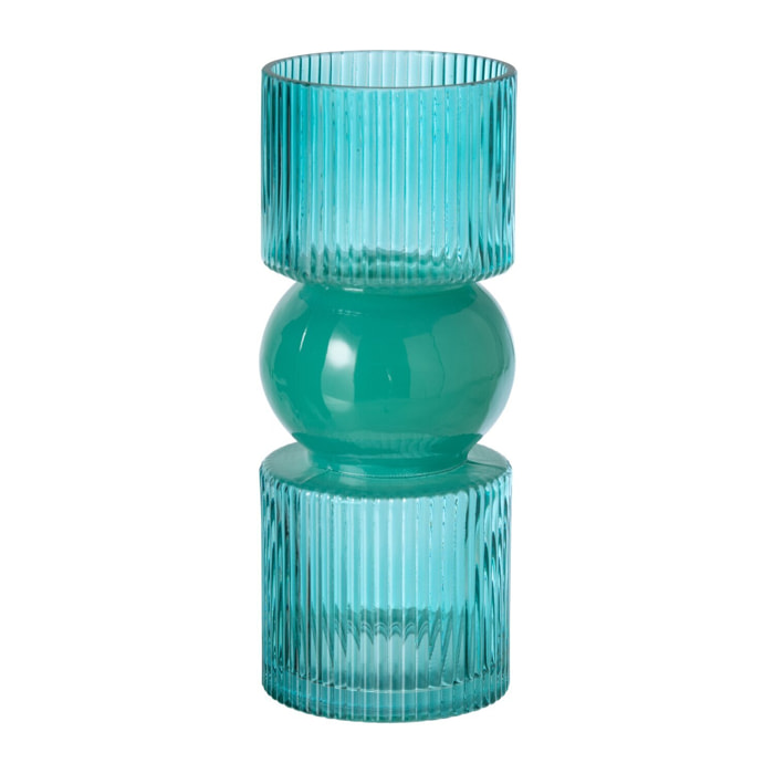 J-Line Vase - verre - turquoise - small