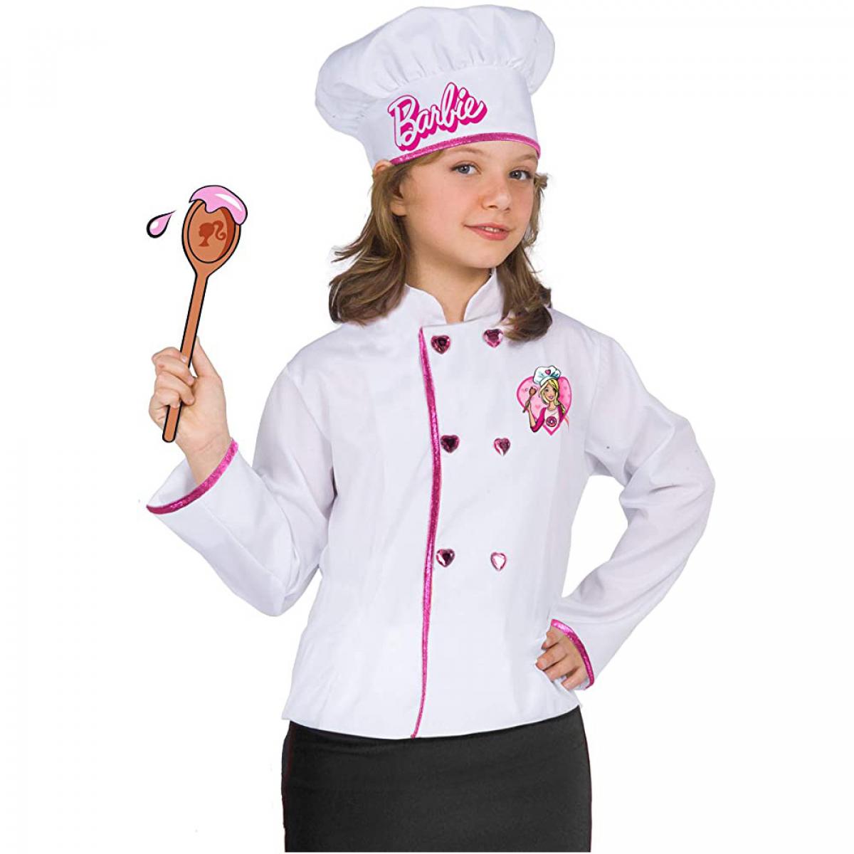 Barbie Chef Giacca E Cappello Costume Bambina