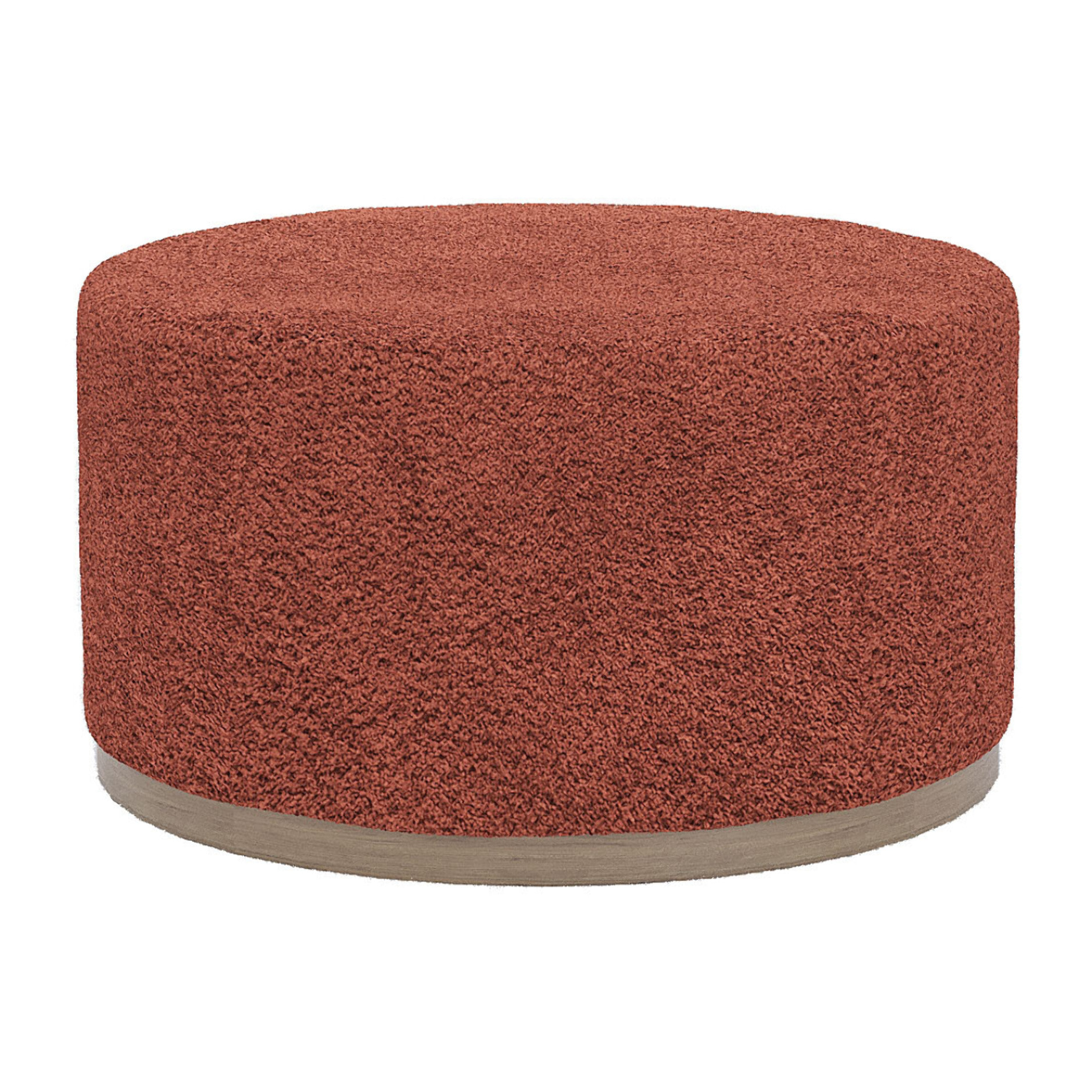 Grand pouf rond ottoman en bouclette