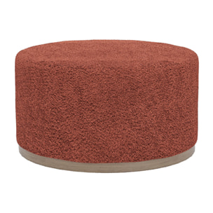 Grand pouf rond ottoman en bouclette