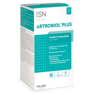 ISN - Ineldea Santé Naturelle Artrobiol Plus – Complément alimentaire à base de Glucosamine, Chondroïtine, Harpagophytum - Souplesse des Articulations - Maintien du Cartilage & Ossature - 120 Gélules