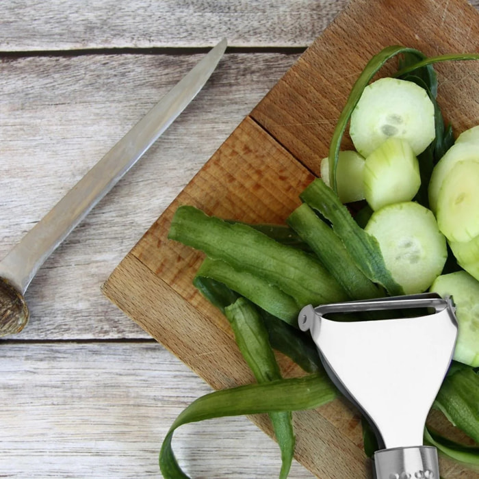 Lot de 2 rasoirs à légumes inox 18 cm Fackelmann Ovale
