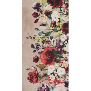 Passatoia tappeto cucina bagno ingresso multiuso, disegno fiori stile floreale