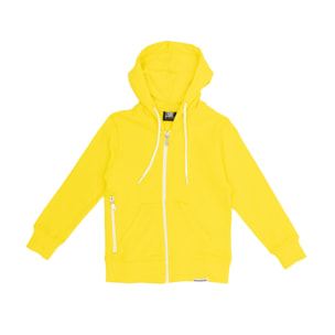 Felpa da bambino con cappuccio e zip Fight Fluo