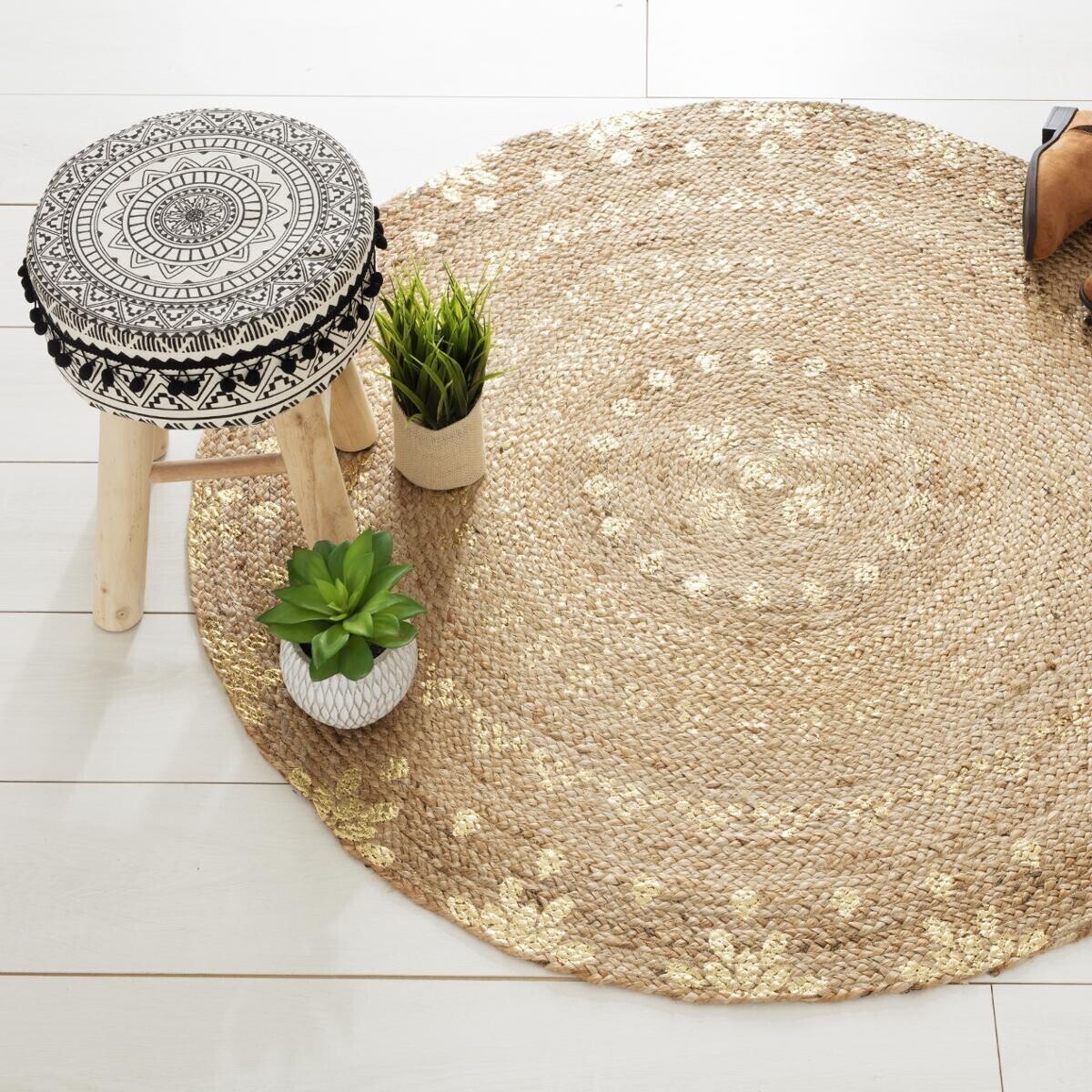 Tapis "Shine" en jute D115 cm