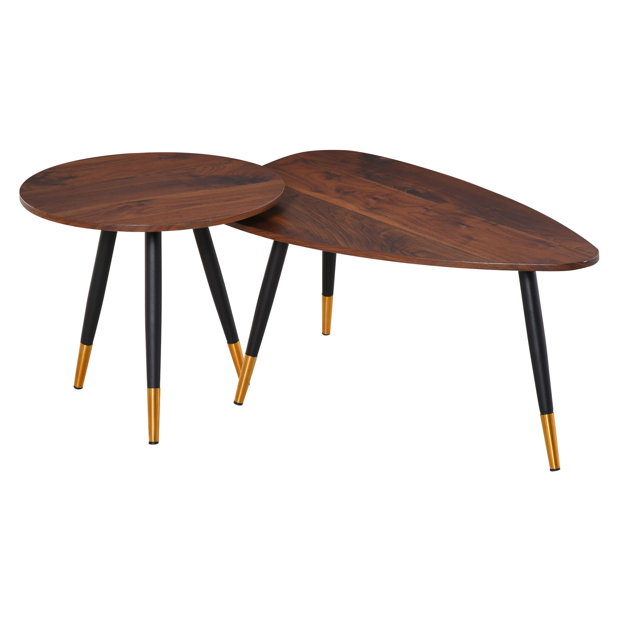 Lot de 2 tables basses gigognes style art déco