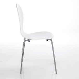 Tomasucci Lot de 4 CHAISES BALDI BLANC
