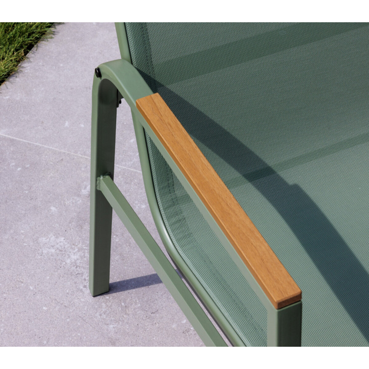 Salon de jardin - 4 places - vert - PERTH