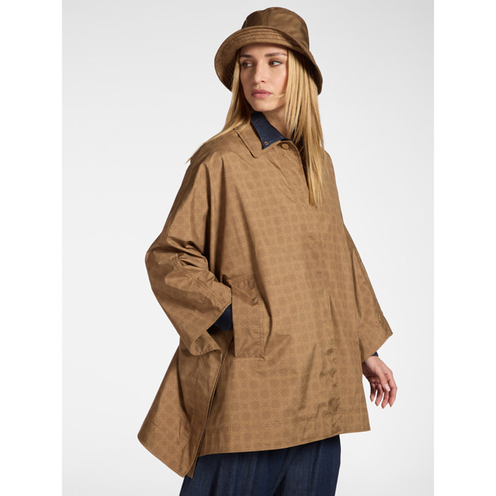 Elena Mirò - Caban in nylon Monogram - Marrone