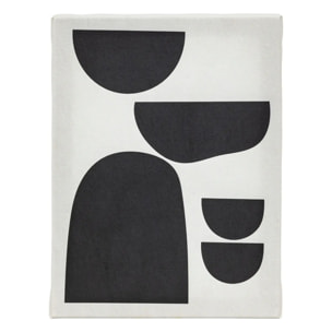 Lot de 5 toiles imprimées Cynthia noir et blanc 15x20/25x25cm