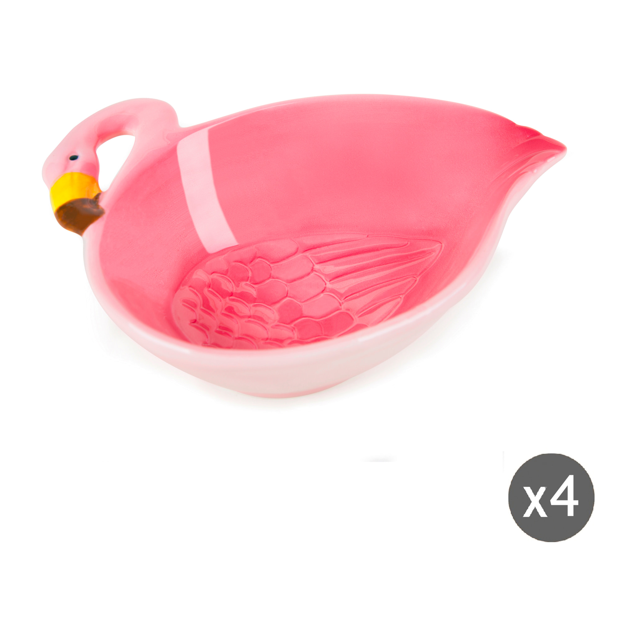 Set de 4 coupelles 13 cl – Excelsa Tropical, Céramique rose
