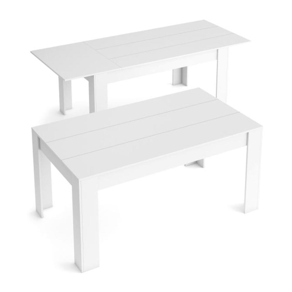 Mesa de comedor extensible Kana Blanco