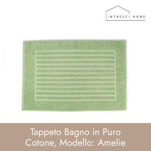 INTRECCI HOME Tappeto Bagno, in Puro Cotone 700 g, , Morbidezza Extra, Assorbenza Superiore, Elegante e Durevole