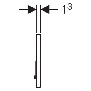 DUOFIX SIGMA 01 - Plaque de déclenchement WC  chromé brillant  (Sigma01-M)